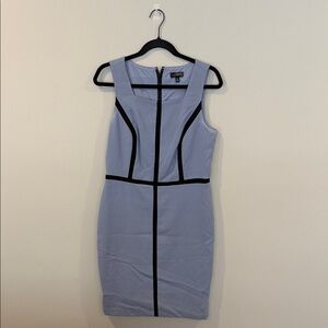 The Limited Blue Mini Dress with Black Trim